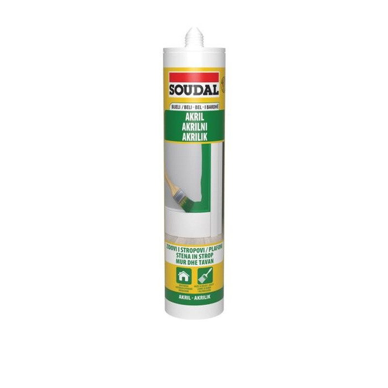 SILIKON AKRILNI 280 ML BIJELI SOUDAL