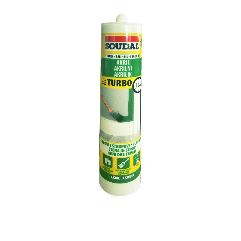 SILIKON AKRILNI 280 ML BIJELI TURBO SOUDAL