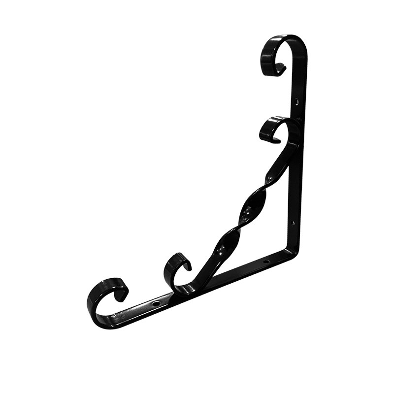 NOSAČ POLICE UKRASNI FORGE CRNI